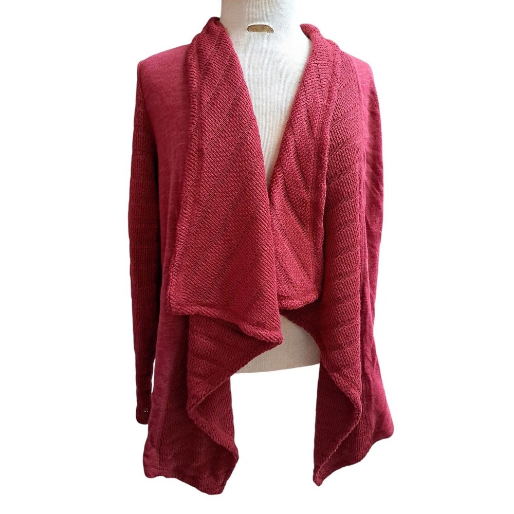 Lucky Brand Open Cardigan Women's Size Medium Long Sleeves Sweater Boho Peasant